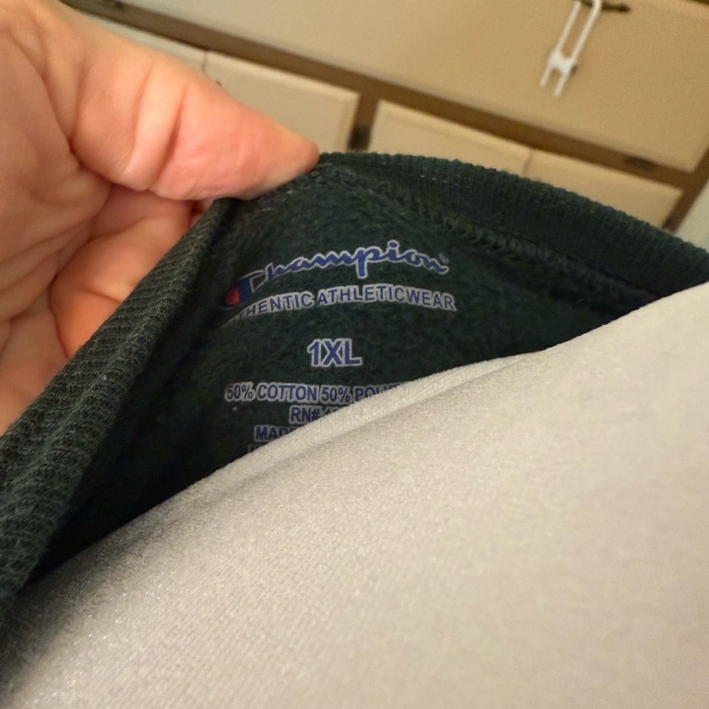 Champion Oversized Green and White Hoodie - Picture 6 of 6